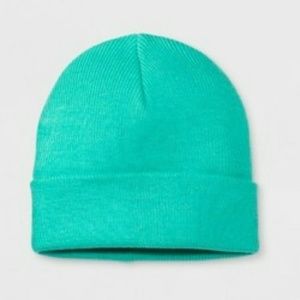 Kids Solid Cuffed Beanie Green, Youth